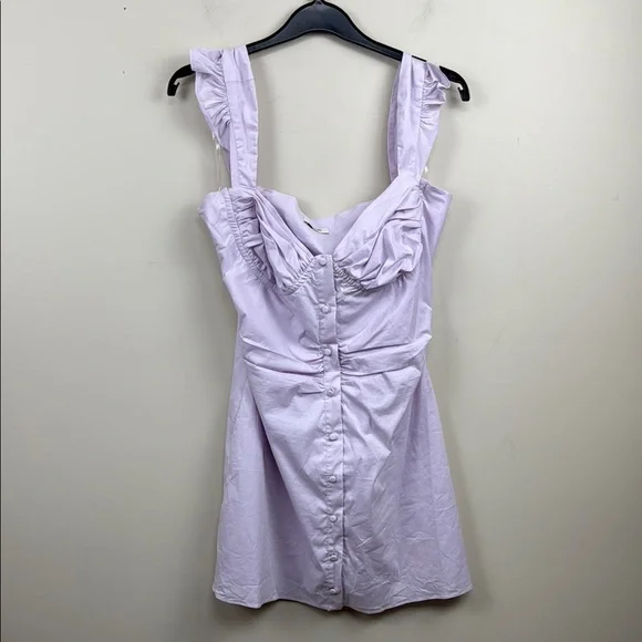 Mistress rocks house of cb girl crush Lavender Sleeveless Ruffle mini Dress smal - Picture 6 of 15